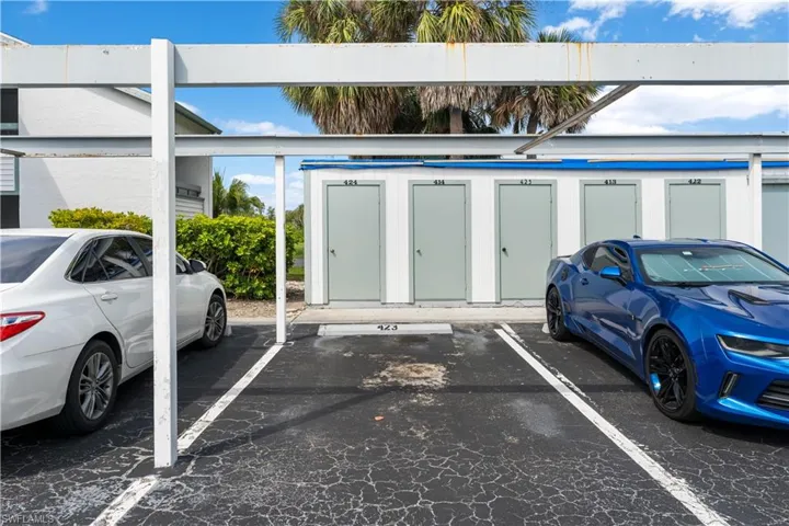 1 covered parking spot. Carports are being repaired by the HOA.