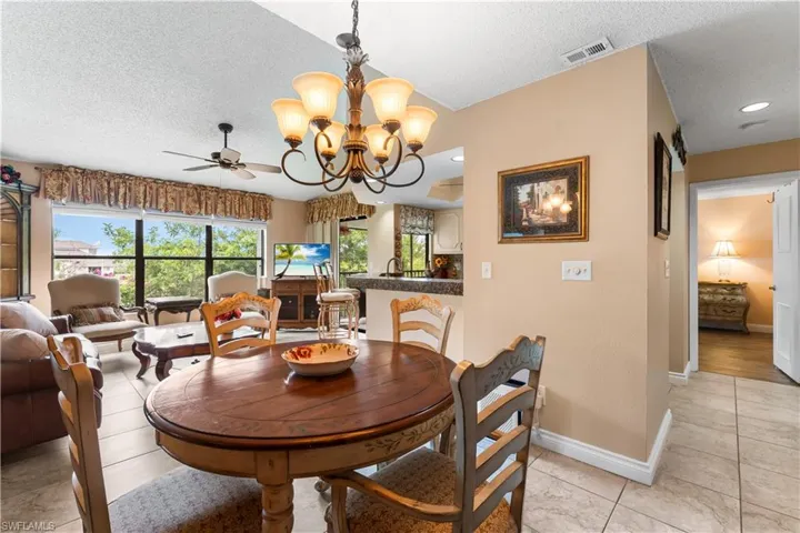 Your dining area flows beautfully into your main living space.