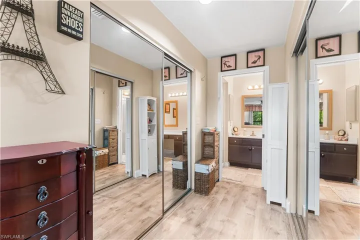 2 closets in your master suite.
