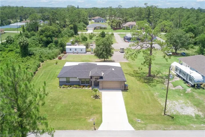 Aerial view of residential area