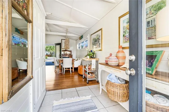 From back door to dining