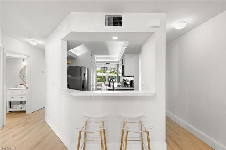 Kitchen bar from living room