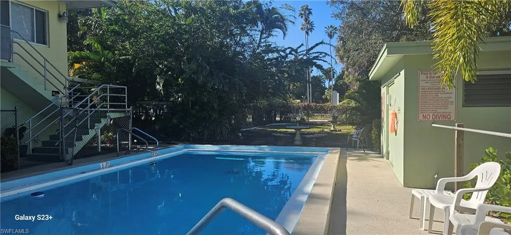 Community pool with stairs