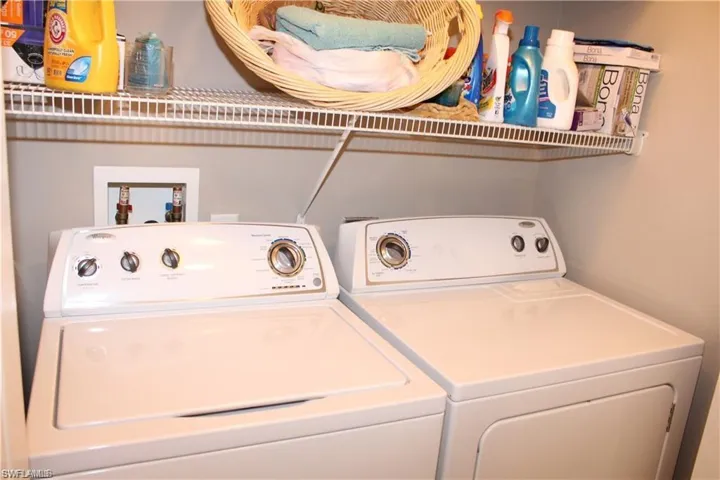 Washroom with washer and dryer