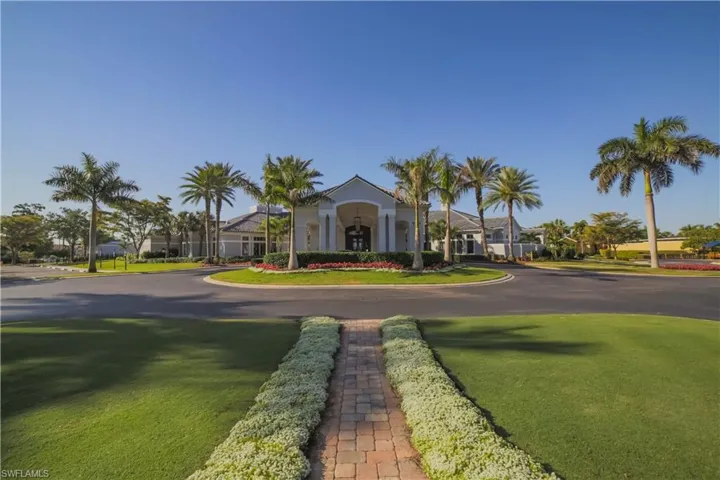 Main entrance to Clubhouse is always professionally landscaped and lush.