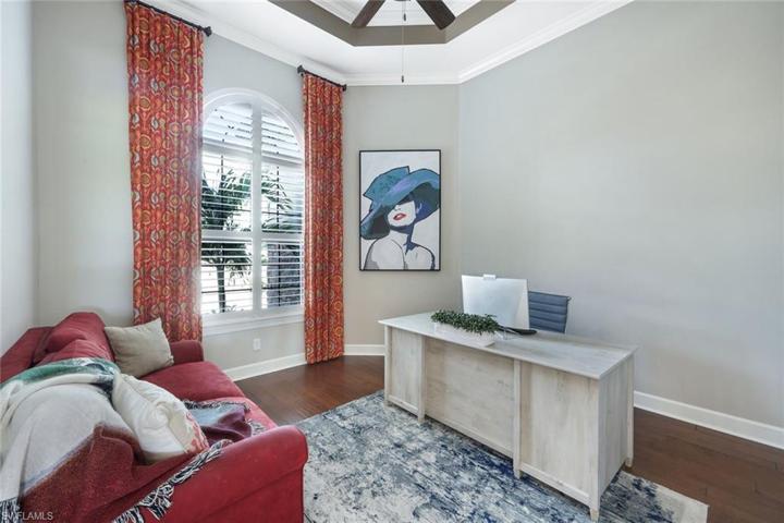 Just off the entry foyer is the den/study--the perfect spot for your home office.