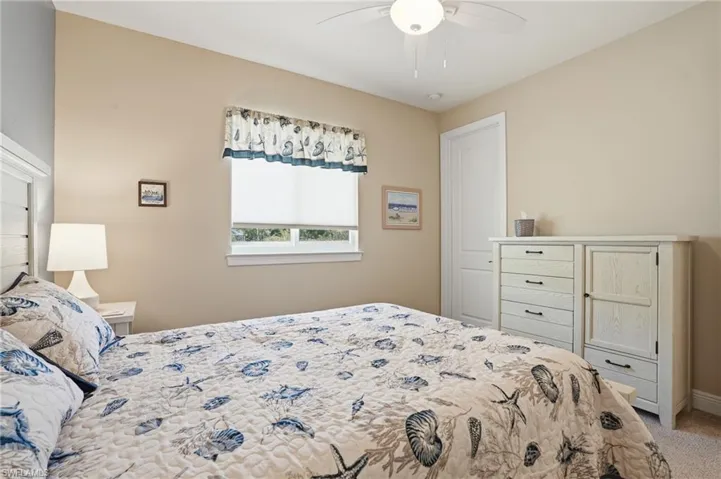 Guest bedroom with walk-in closet