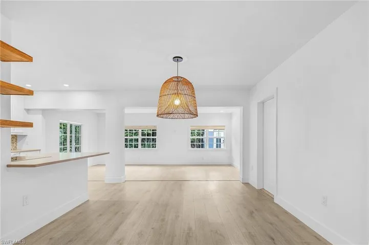 Dinning room in between the living room and family room.