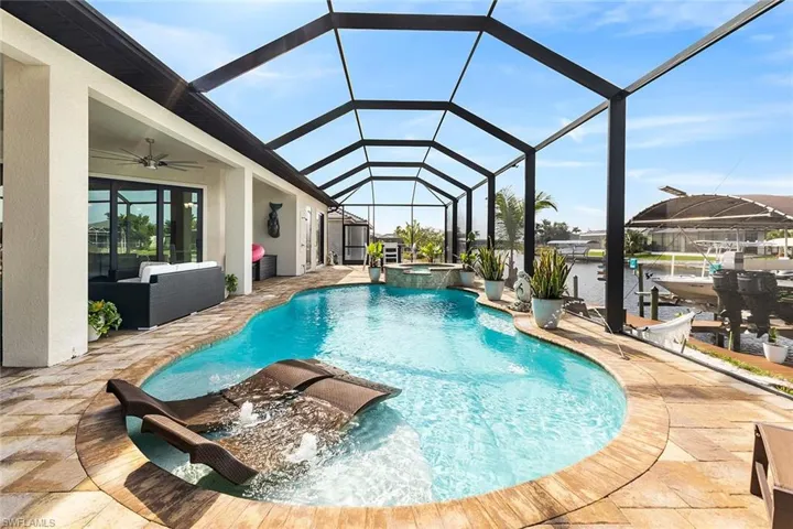 View of custom swimming pool