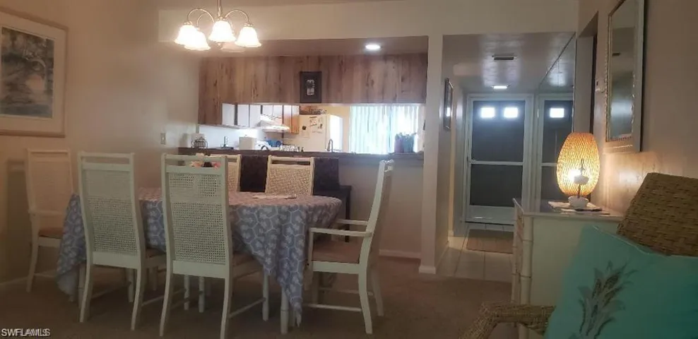 Dining room featuring a chandelier