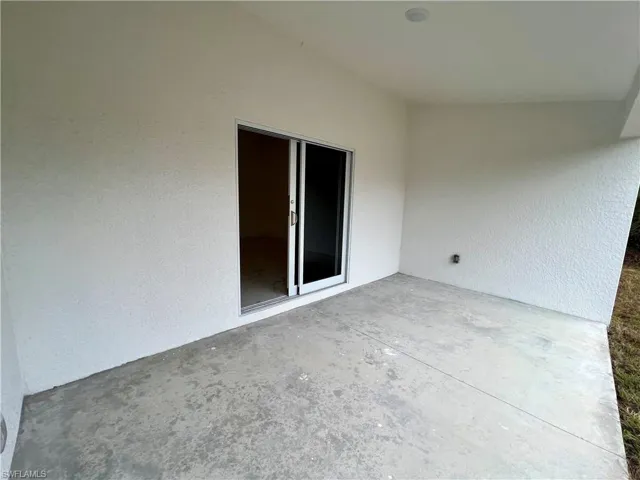 View of rear patio.