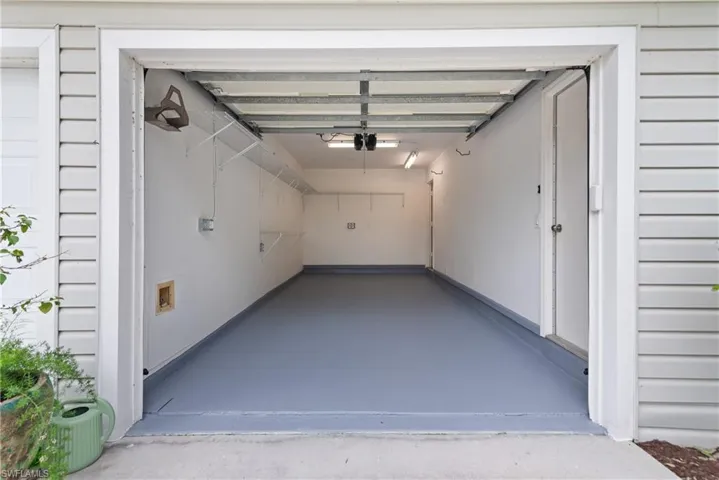 painted and clean garage