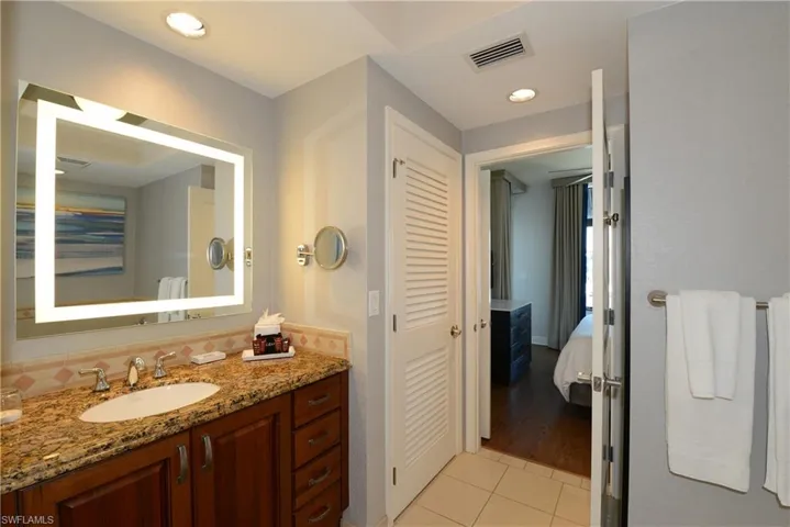 Bathroom featuring vanity