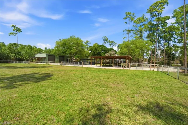 Outside is a horse lover’s delight, with a horse stall, tack area, pole barn and a chicken coop.