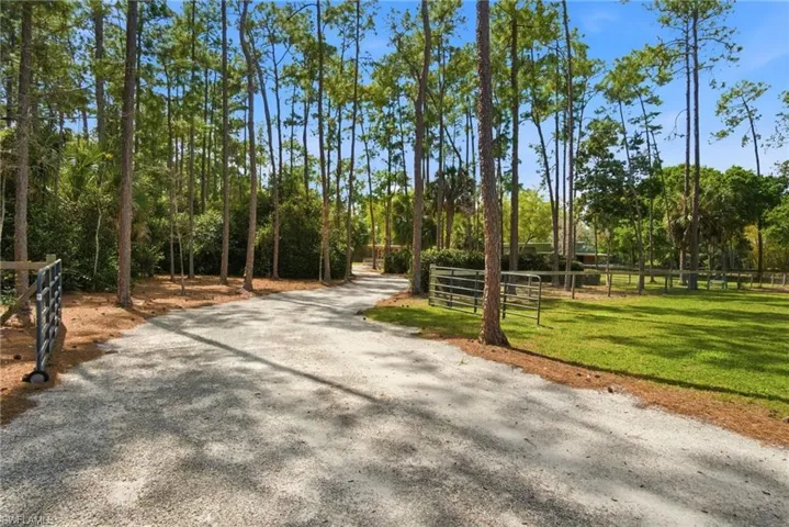 Secondary entrance to the property allows for horse trailers or other large vehicles