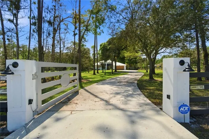 Enter through private electric gate