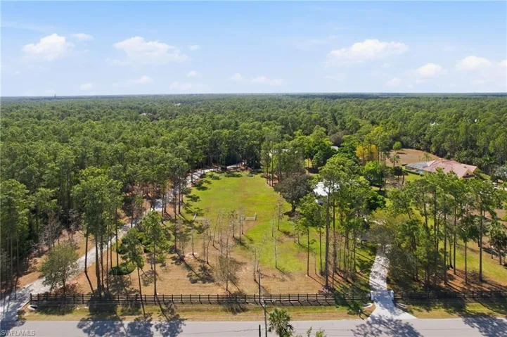 Aerial view of the Property, which is fully fenced