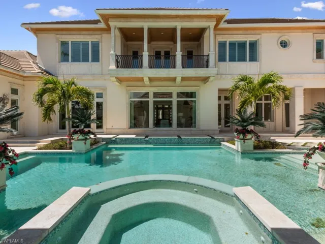 Pool, spa and rear balcony