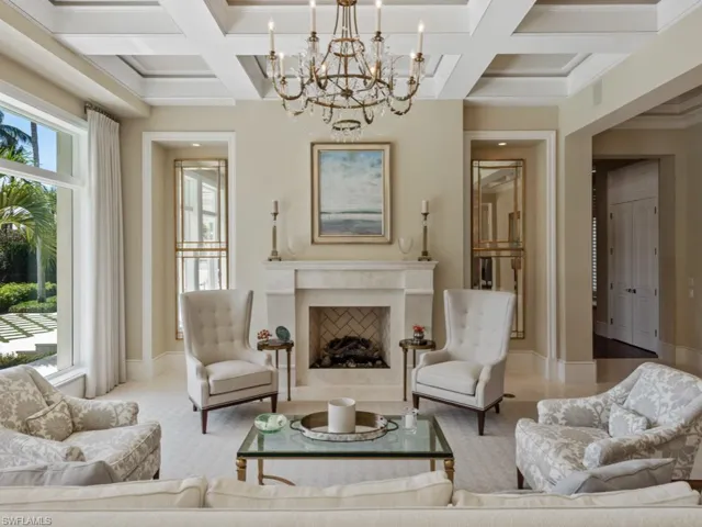 Living room with fireplace