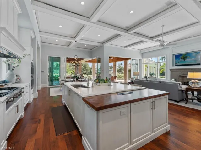 Kitchen and family room