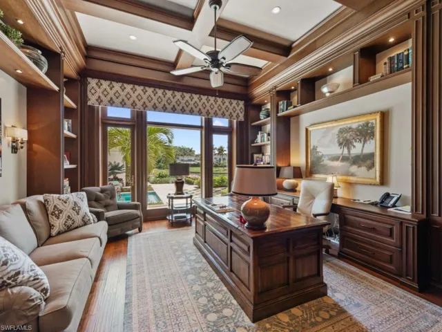 Study with extensive millwork