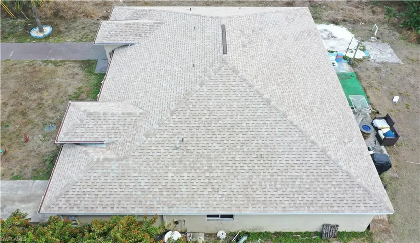 Right side aerial view of the duplex