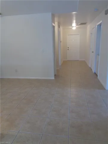 Dining area featuring light patterned flooring