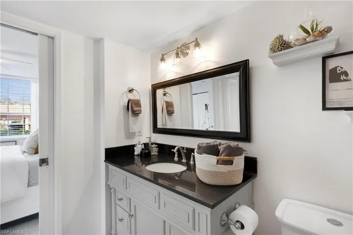Bathroom with toilet and vanity
