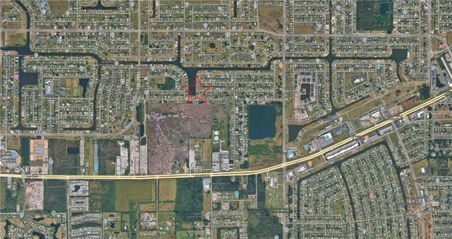 Aerial overview of property's location