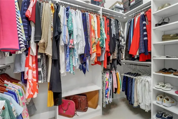 View of walk in closet
