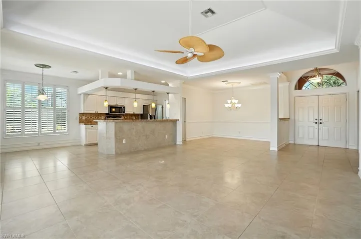 Sunny great room & formal dinning area