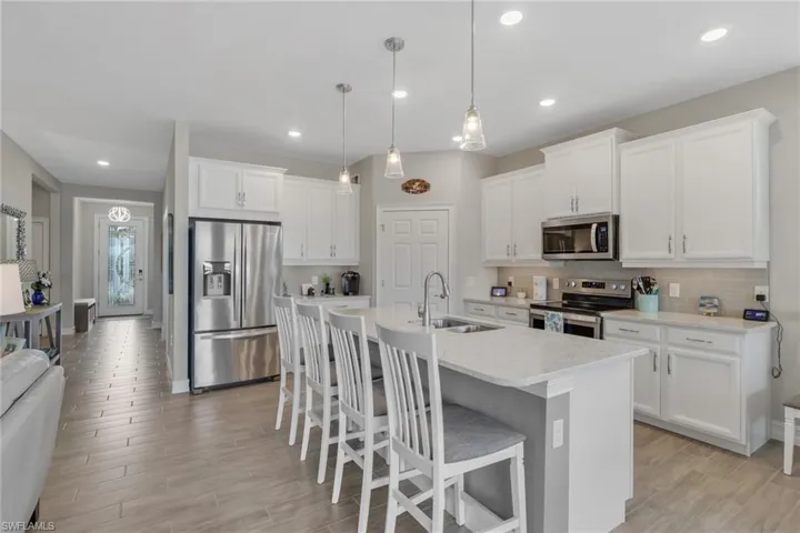 Kitchen with stainless steel appliances