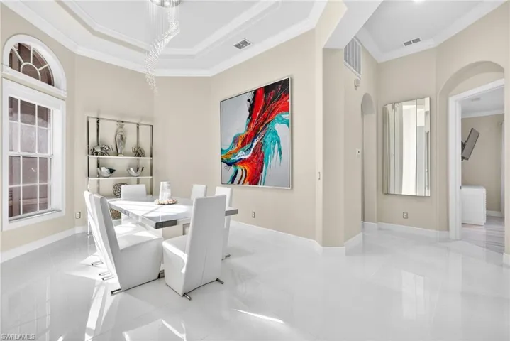 Second view of formal dining space with room to seat six or more.