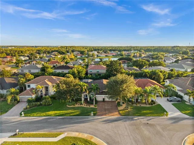 Aerial view of residential area