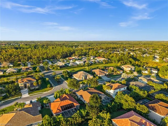 Aerial view of residential area