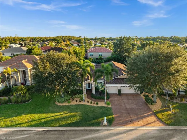 Aerial perspective of suburban area