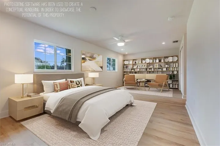 Large Master Bedroom Virtually Staged
