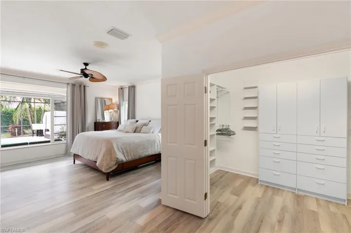 Master bedroom with massive closet