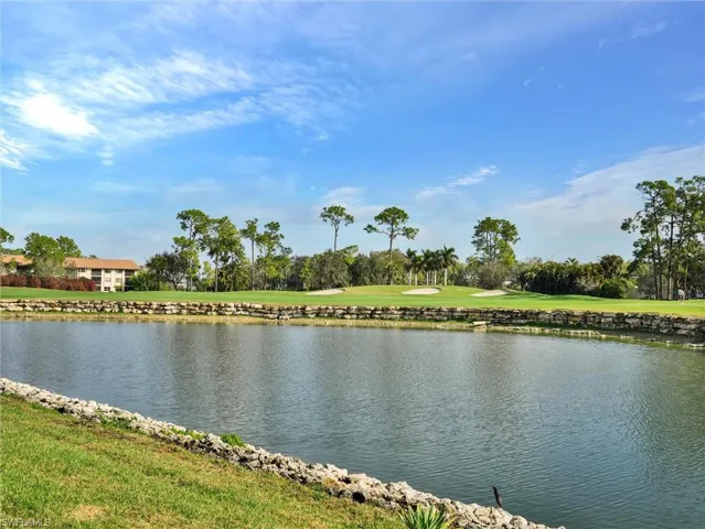 Water view with a local golf course
