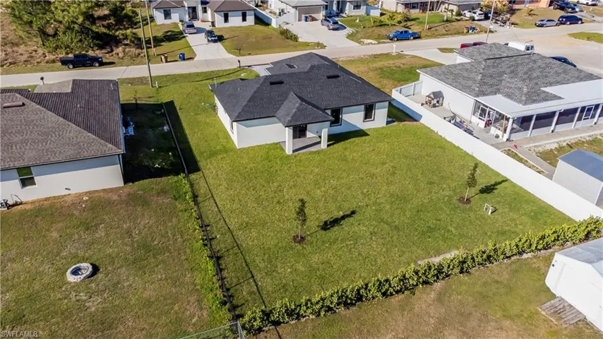 Aerial view with a residential view