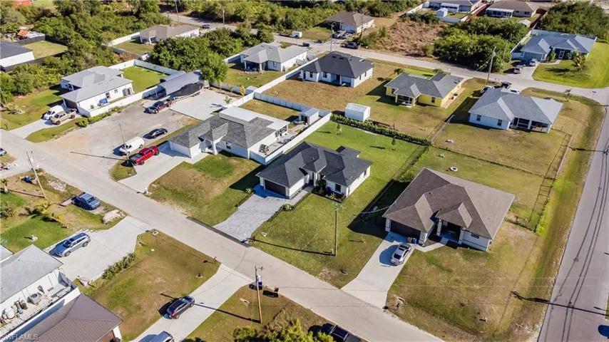 Drone / aerial view with a residential view