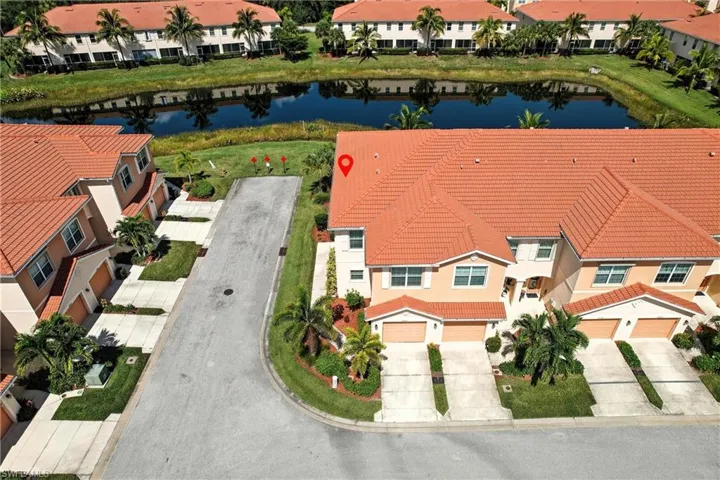 Drone / aerial view of a large body of water