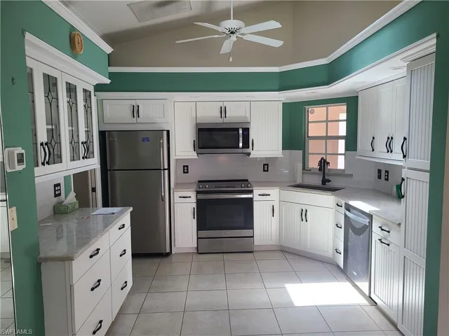 Kitchen with sunlight effect