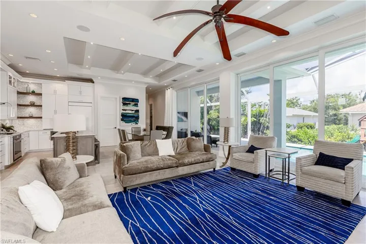 Beautiful coffered ceilings