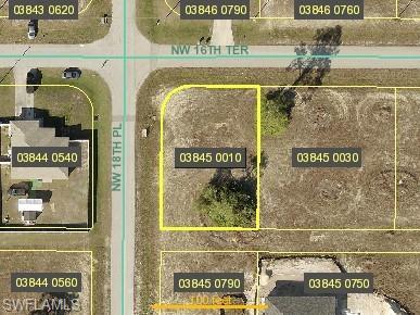 Residential corner lot with Southern rear exposure.