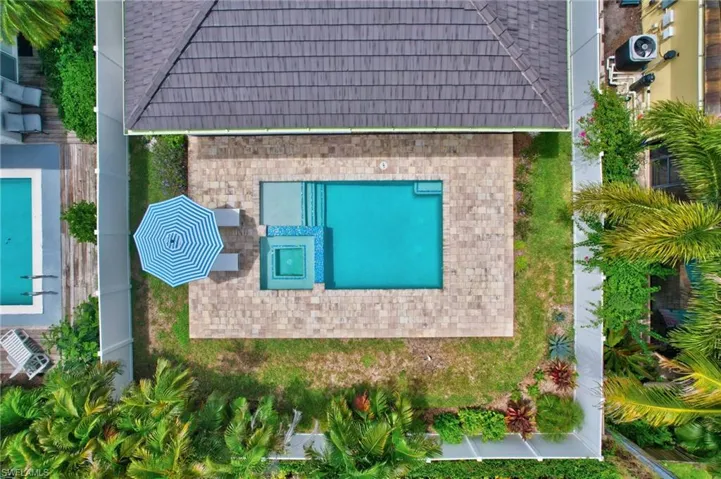Birds eye view of property