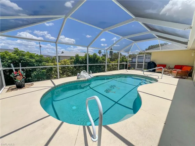 Pool featuring a patio area