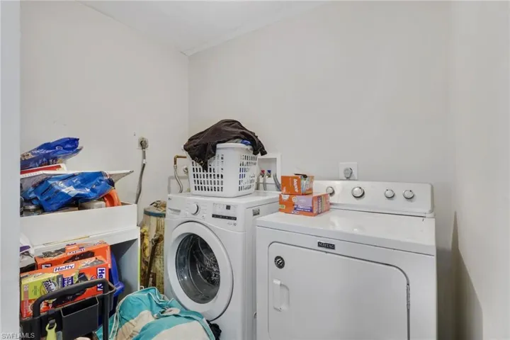 Laundry room with separate washer and dryer