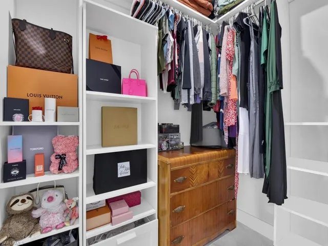 View of walk in closet