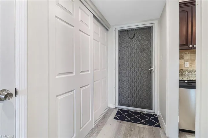 Entrance to unit